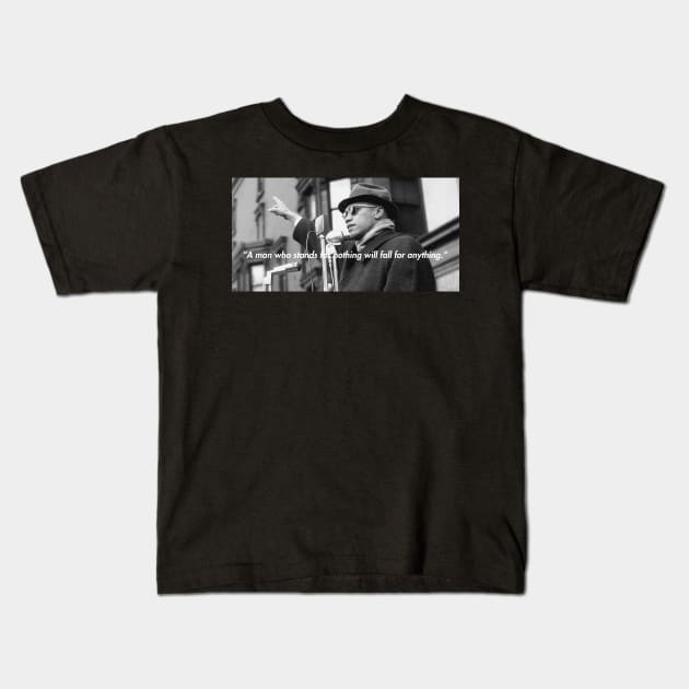 Malcolm X 2 Kids T-Shirt by One Mic History Store